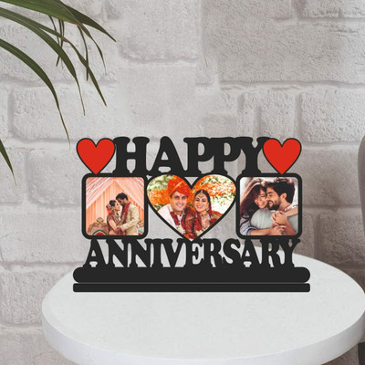 GIFT JAIPUR MDF Table Photo Frame(Black, 3 Photo(s), 8 cm X 8 cm)