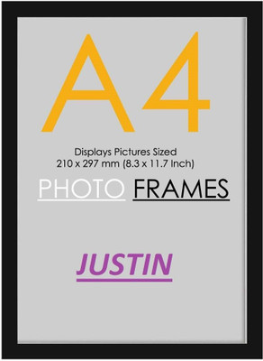 Justin Wood Wall Photo Frame(Black, 1 Photo(s), A4)
