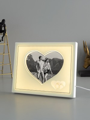 GOLDEN PEACOCK Acrylic Table Photo Frame(Silver, 1 Photo(s), 4 x 6 Inch)