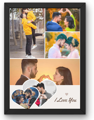 the fame story Wood Wall Photo Frame(Black, 8 Photo(s), a4)