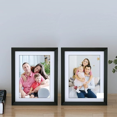 HSB MDF Wall Photo Frame(Black, 2 Photo(s), A4 Size, Send photos 9468846787 A4 Size) Digital Reprint)
