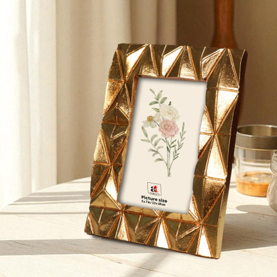 Art Street Polymer Table Photo Frame(Gold, 1 Photo(s), 13x18 cm)