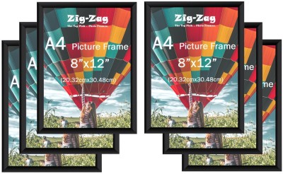 Zig Zag Acrylic Wall Photo Frame(Black, 6 Photo(s), 8x12 inch)