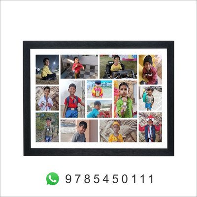 Chitransh Wood Wall Photo Frame(Multicolor, 14 Photo(s), 20x14)