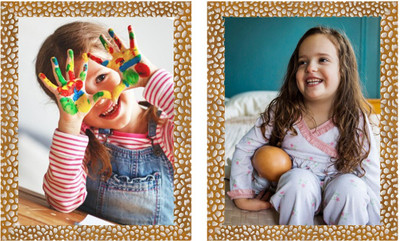 PADYAL Wood Table Photo Frame(Gold, 2 Photo(s), 6x8)
