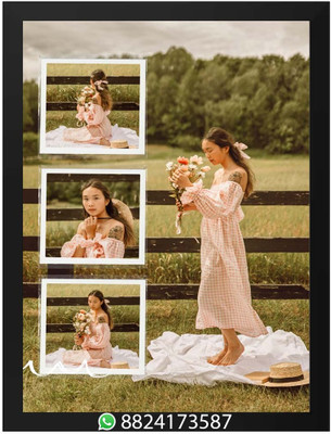 SHREE COLLECTION MDF Wall Photo Frame(Black, 4 Photo(s), A4)