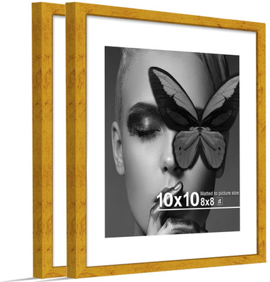 Art Street Polymer Wall Photo Frame(Gold, 2 Photo(s), 10x10 Inch)