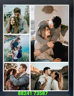 SHREE COLLECTION MDF Wall Photo Frame(Black, 5 Photo(s), Happy Valentine's Day Photo Frame Gift Picture Frame with Multiple Photos Custom Gift for Birthday, Anniversary, Friends,wedding photo frame,)