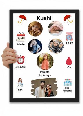 Srtc Wood Wall Photo Frame(Black, 6 Photo(s), A3 12x18)