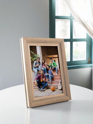 GOLDEN PEACOCK Polymer Table Photo Frame(Gold, 1 Photo(s), 5 in x 7 in (Width x Height))
