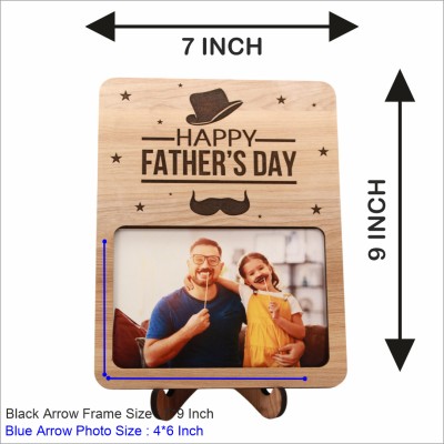 MYC MDF Wall Photo Frame(Brown, 1 Photo(s), 4*6 Inch)