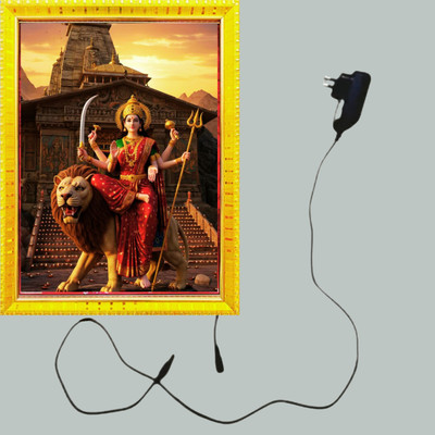 Dekowam MDF Wall Photo Frame(Gold, 1 Photo(s), Beautiful Maa Durga LED photo frame with golden border and adapter. Ideal for pooja room, home, temple, office & festive gifting., Size 9x12 Inch) Dekowam MDF Wall Photo Frame(Gold, 1 Photo(s), Beautiful Maa Durga LED photo frame with golden border and adapter. Ideal for pooja room, home, temple, office & festive gifting., Size 9x12 Inch)
