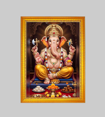 Think Tech MDF Wall Photo Frame(Brown, 1 Photo(s), Bappa 5X7 CM)
