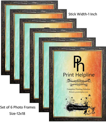 Printhelpline Wood Wall Photo Frame(Brown, 6 Photo(s), 12inch x 18inch)