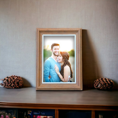 Art Street Wood Table Photo Frame(Brown, 1 Photo(s), 6x8 Inch)