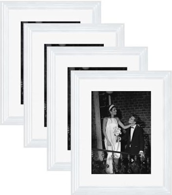 Art Street Wood Wall Photo Frame(White, 4 Photo(s), 12x16 Inch)