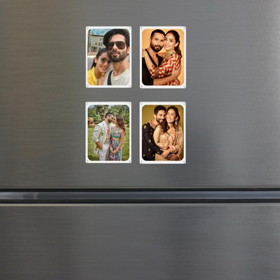 Rashish Acrylic Table Photo Frame(White, 4 Photo(s), 7*9 cm / fridge magnet)