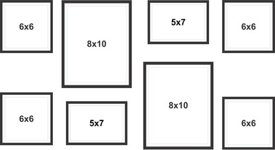 Urban Nest Decor Plastic Wall Photo Frame(Black, 8 Photo(s), Set of 8 Frames Mix Size)