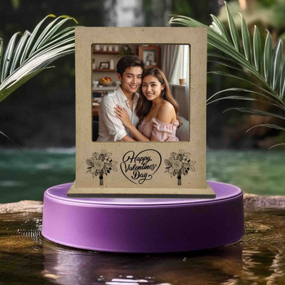DVMART MDF Table Photo Frame(Brown, 1 Photo(s), Timeless Gifts to Celebrate Valentine’s Day in Style - MDF 6x4 Inch)