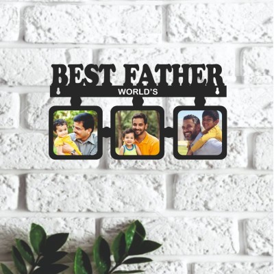 GIFT JAIPUR MDF Wall Photo Frame(Black, 3 Photo(s), Birthday Fathers day gift for dad papa)
