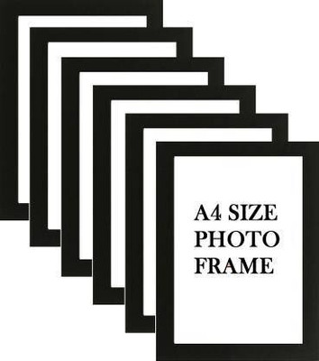 Raamed Wood Wall Photo Frame(Black, 6 Photo(s), 8.25x11.7 inch)