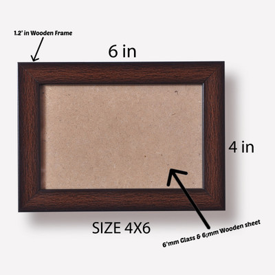 NSSTUDIOS Wood Table Photo Frame(Brown, 1 Photo(s), 4X6)