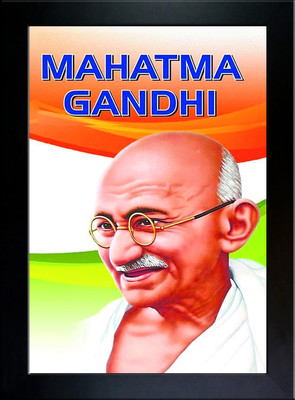 Renowned MDF Wall Photo Frame(Orange, 1 Photo(s), Mahatma Gandhi 10x14 CM)