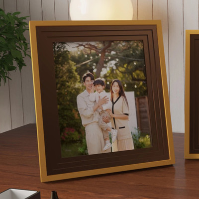 Painting Mantra Wood Table Photo Frame(Brown, 1 Photo(s), 4x6 Inch)