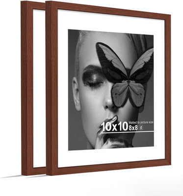 Art Street Polymer Wall Photo Frame(Brown, 2 Photo(s), 10x10 Inch)