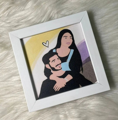 Jupiterframes Wood Table Photo Frame(White, 4 Photo(s), 4x4inches, 10x10cm)