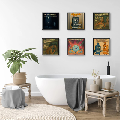 Yaadscape Plastic Wall Photo Frame(Black, 6 Photo(s), 30.5 cm x 30.5 cm)