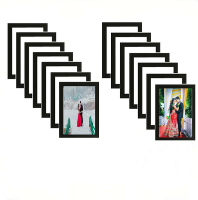 SJM ENTERPRISES Wood Wall Photo Frame(Black, 14 Photo(s), 5 X 7 - inch ( 14 frame ))