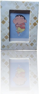 InsTook Wood Table Photo Frame(White, 1 Photo(s), S)