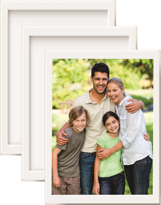 APF CRAFT Wood Wall Photo Frame(White, 3 Photo(s), A4 SIZE)