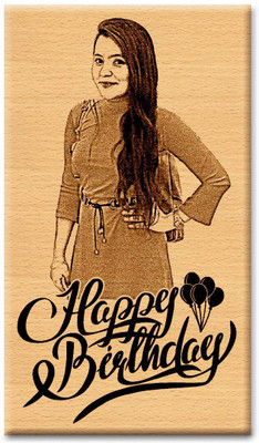 Magic Laser art Wood Table Photo Frame(Brown, 1 Photo(s), 6*4)