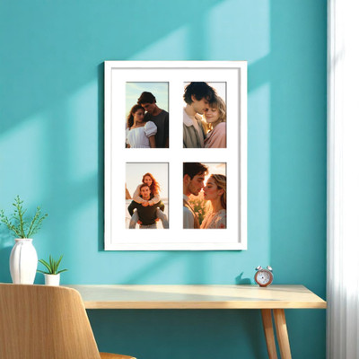 Art Street MDF Wall Photo Frame(White, 4 Photo(s), 4x6 (Inch))