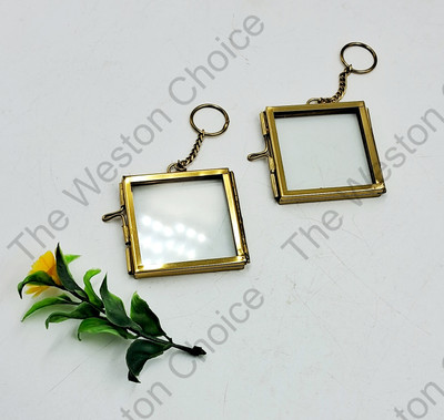 The Weston Choice Glass Wall Photo Frame(Gold, 2 Photo(s), 3x3 Inch)