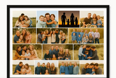 SHREE COLLECTION MDF Wall Photo Frame(Black, 10 Photo(s), photo frame)