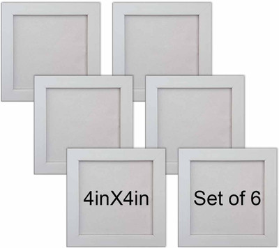 FrameRang Wood Wall Photo Frame(White, 6 Photo(s), 4X4Inch(6:pcs))