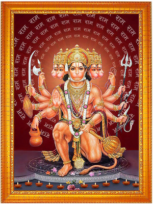 Think Tech MDF Wall Photo Frame(Brown, 1 Photo(s), Hanuman Ji 8 x 6 CM)