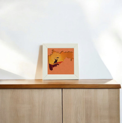 ANIKMART MDF Table Photo Frame(White, 1 Photo(s), 4X4 inch)