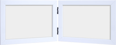 GOLDEN PEACOCK MDF Table Photo Frame(White, 2 Photo(s), 5'7 Inch)