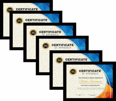 Justin Acrylic Wall Photo Frame(Black, 6 Photo(s), A4 SIZE)