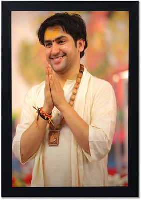 lookat Plastic Wall Photo Frame(Multicolor, 1 Photo(s), Bageshwar Dham Sarkar Spiritual Grace Wall Frame A4)