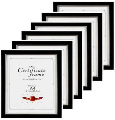 swedam Wood Wall Photo Frame(Black, 6 Photo(s), MEDIUM)