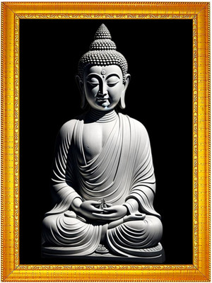 Think Tech MDF Wall Photo Frame(Grey, 1 Photo(s), Buddha 8 x 6 CM)