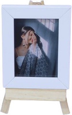 NISH ART Wood Table Photo Frame(White, 1 Photo(s), 3X4 size Mini Frame)