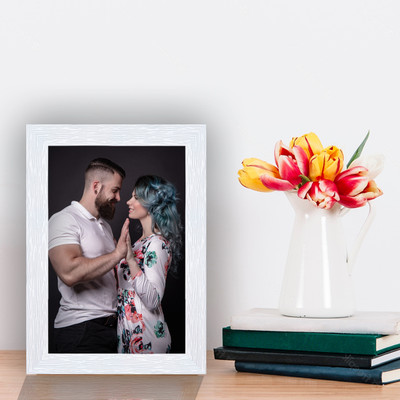 pnf Wood Table Photo Frame(White, 1 Photo(s), 5x7)