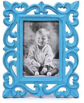 Woodcreations Wood Table Photo Frame(Blue, 1 Photo(s), 17 X 13 CMS)