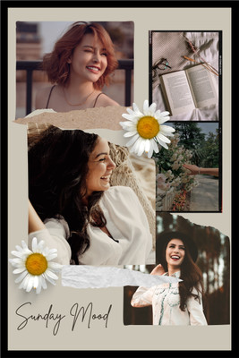 RIDDHI Wood Wall Photo Frame(White, 5 Photo(s), A4 Size , 12x9 Send your photos - 7887039374 within 1 hours)